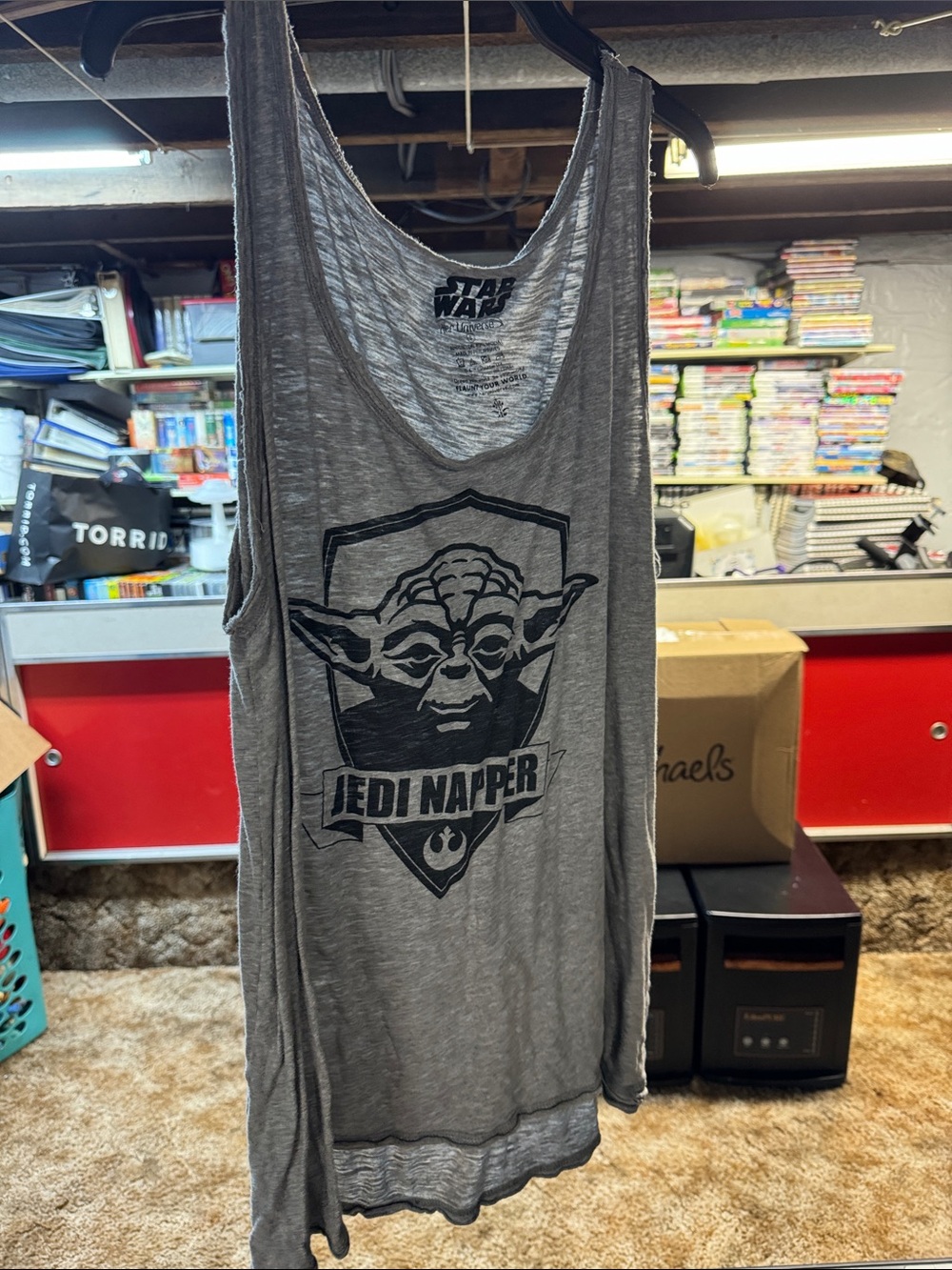 Star Wars Gray Yoda 'Jedi Napper' Activewear Tank